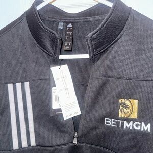 Adidas Black and Gold BETMGM Quarter-Zip